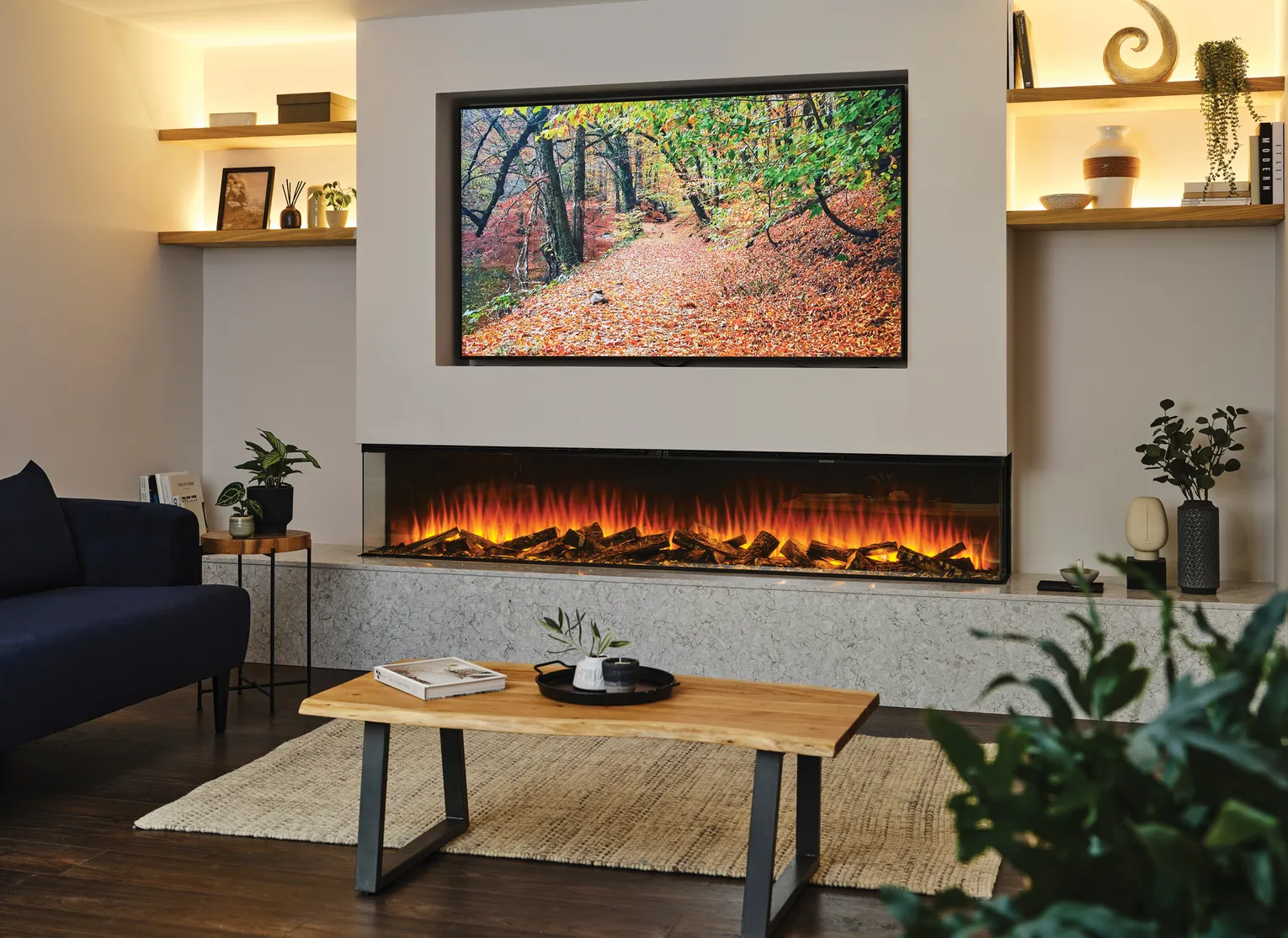 modern electric fireplace