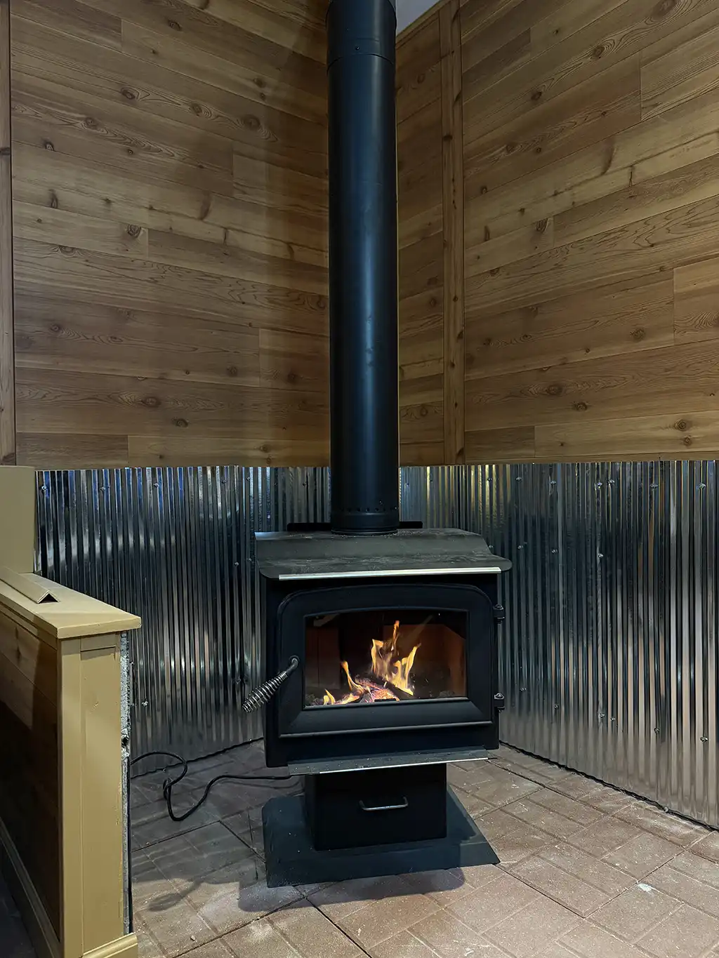 free standing wood stove by River City Fireplaces