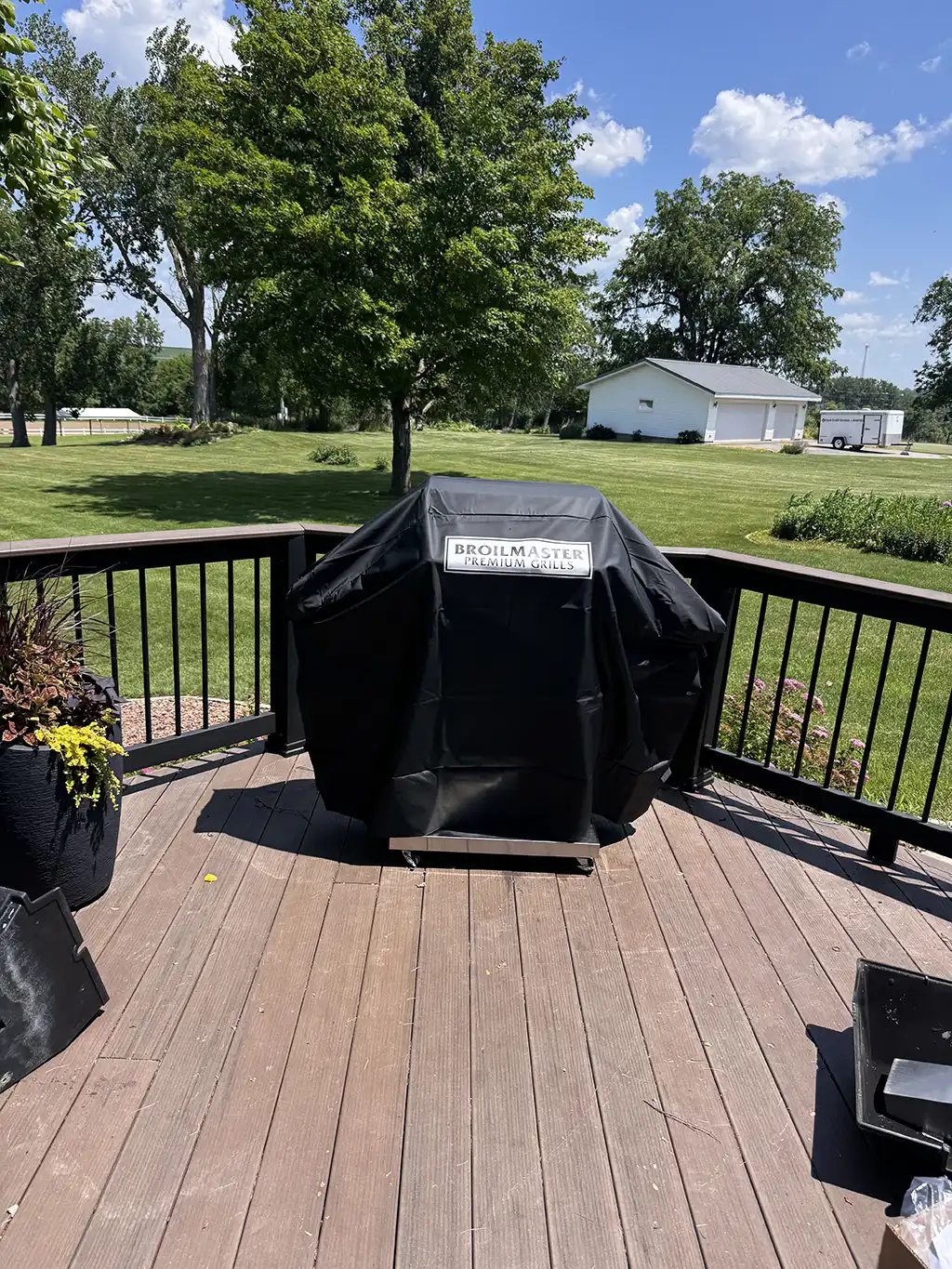 broilmaster grill on a deck