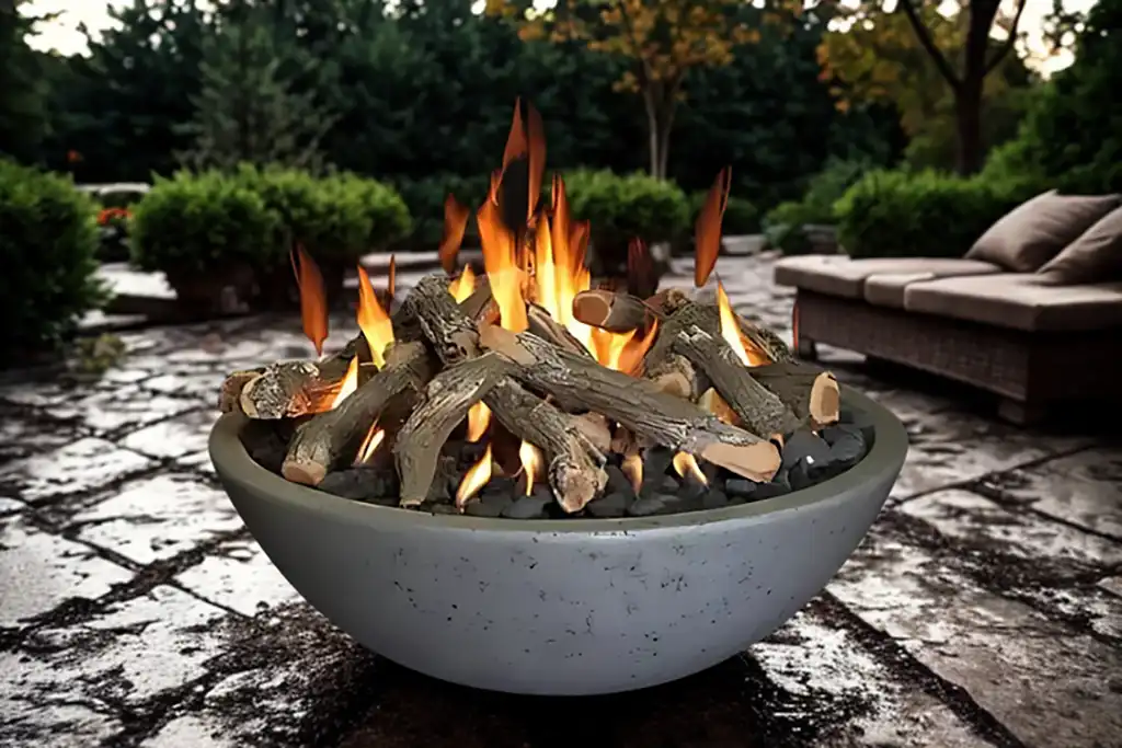 closeup of firepit